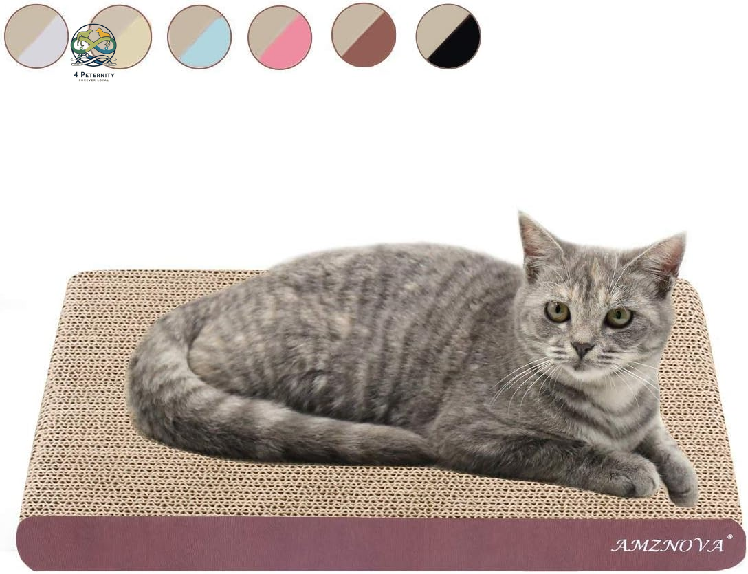 Cat Scratcher, Cardboard Cat Scratchers, Durable & Recyclable Scratching Pad, Colors Series, Narrow, Baby Blue