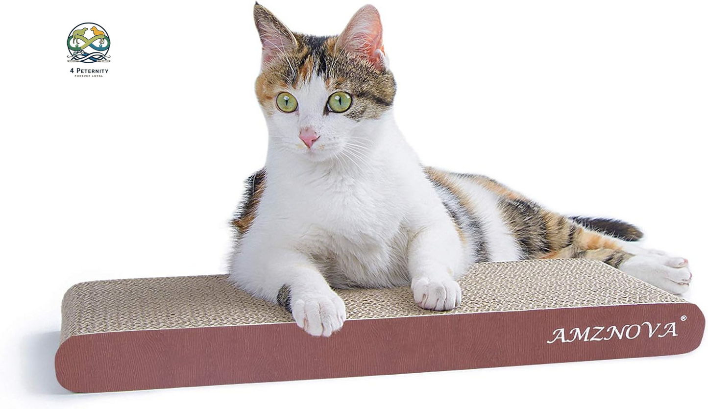 Cat Scratcher, Cardboard Cat Scratchers, Durable & Recyclable Scratching Pad, Colors Series, Narrow, Baby Blue