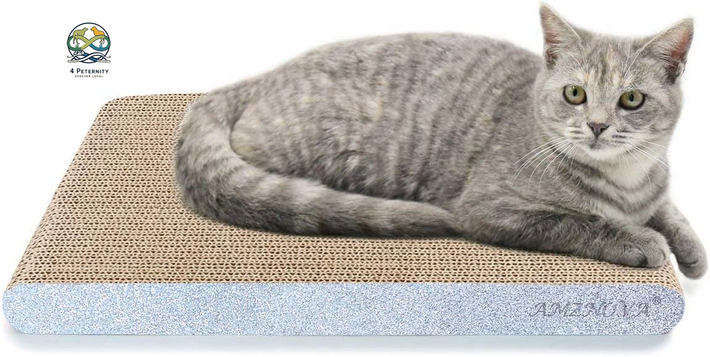 Cat Scratcher, Cardboard Cat Scratchers, Durable & Recyclable Scratching Pad, Colors Series, Narrow, Baby Blue