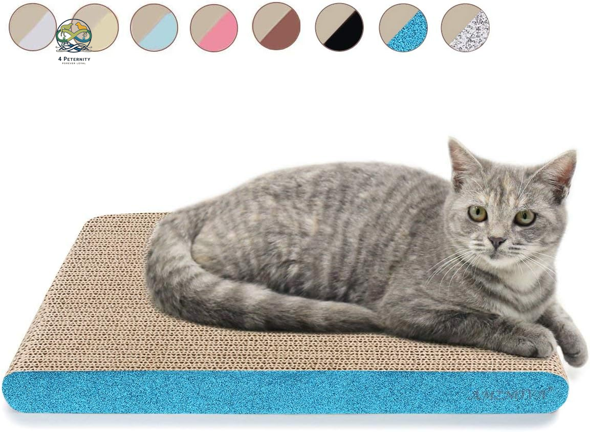 Cat Scratcher, Cardboard Cat Scratchers, Durable & Recyclable Scratching Pad, Colors Series, Narrow, Baby Blue