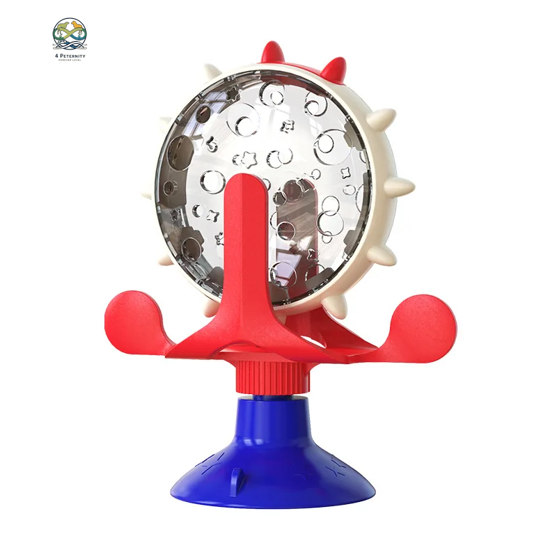 Dog Cat Feeding Interactive Wheel Toys Pet Leaking Food Training Ball Slow Dog Feeder Funny Dog Wheel Pet Products