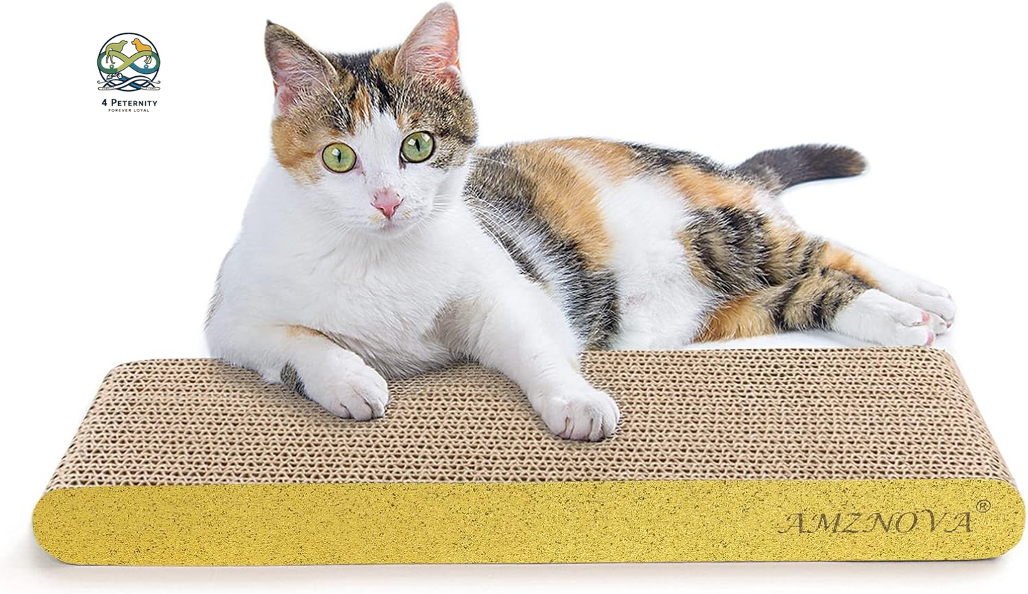 Cat Scratcher, Cardboard Cat Scratchers, Durable & Recyclable Scratching Pad, Colors Series, Narrow, Baby Blue