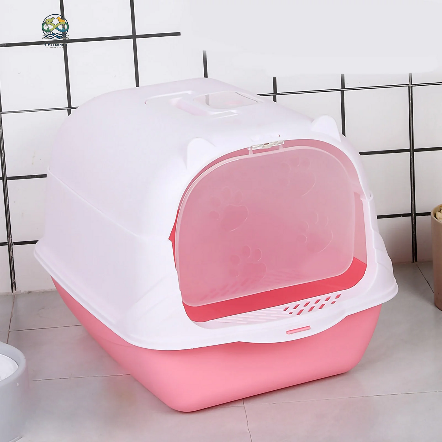 Cat Litter Box Litter Box with Lid Fully Enclosed Large Cat Litter Box with Door Isolate Smelly Cat Toilet Cat Pet Supplies