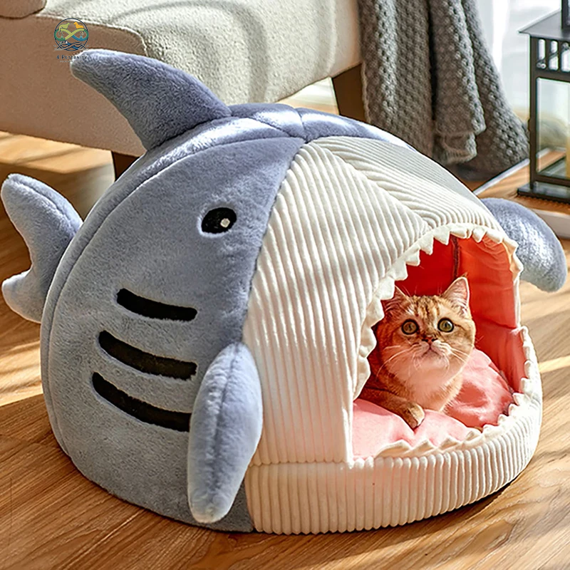 Luxury Plush Shark Pet Bed - The Ultimate Snuggle Sanctuary for Pets