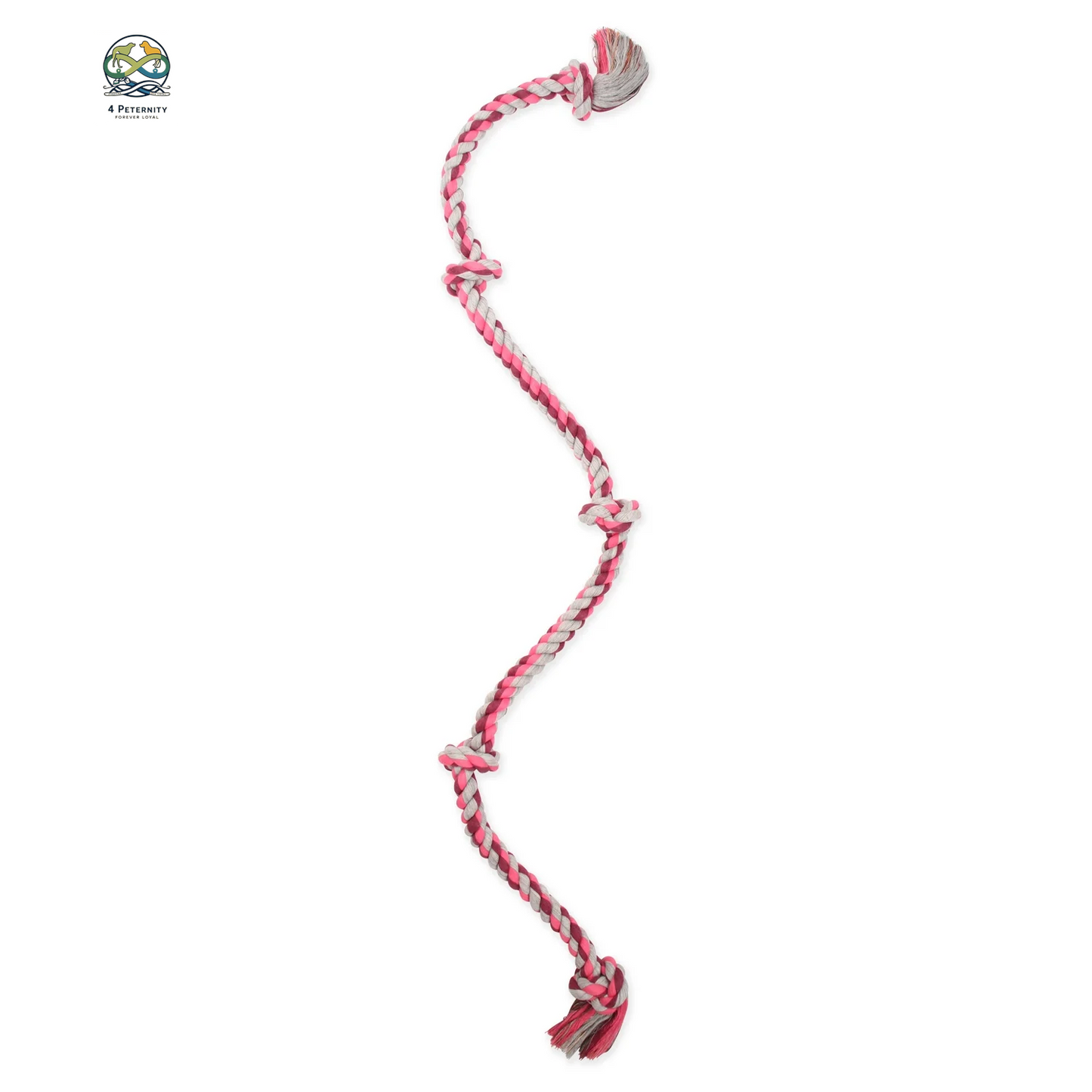 Flossy Chews Cottonblend 5 Knot Tug Rope Dog Toy Extra Large 36", Assorted Colors