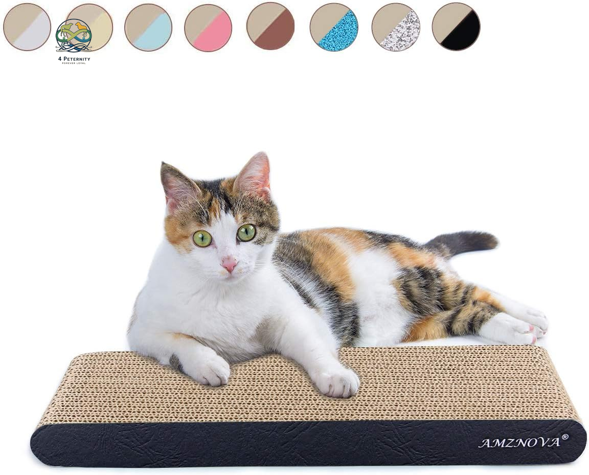 Cat Scratcher, Cardboard Cat Scratchers, Durable & Recyclable Scratching Pad, Colors Series, Narrow, Baby Blue