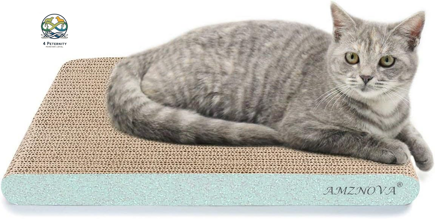 Cat Scratcher, Cardboard Cat Scratchers, Durable & Recyclable Scratching Pad, Colors Series, Narrow, Baby Blue