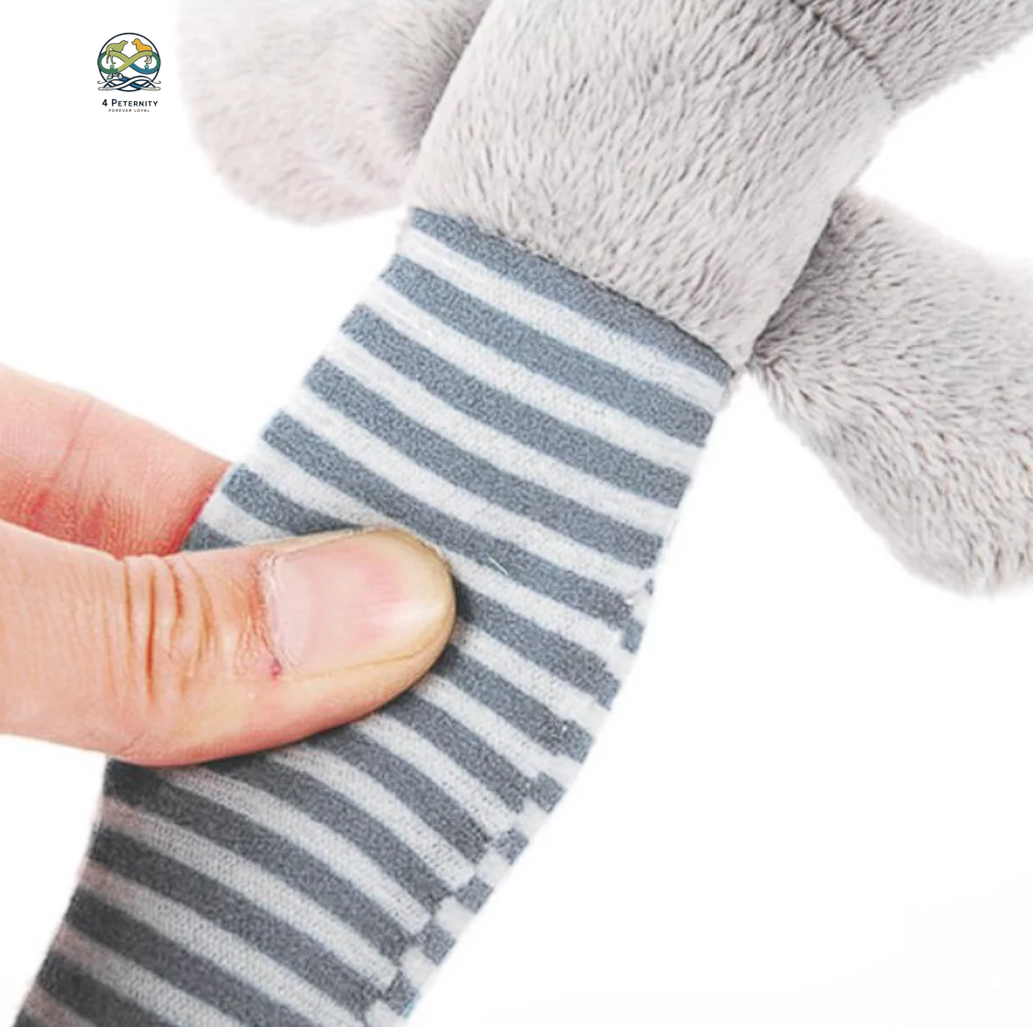 Dog Plush Toys Stuffed Striped Squeaky Sound Elephant/Duck/Pig Puppy Chew Toy 3 Pcs