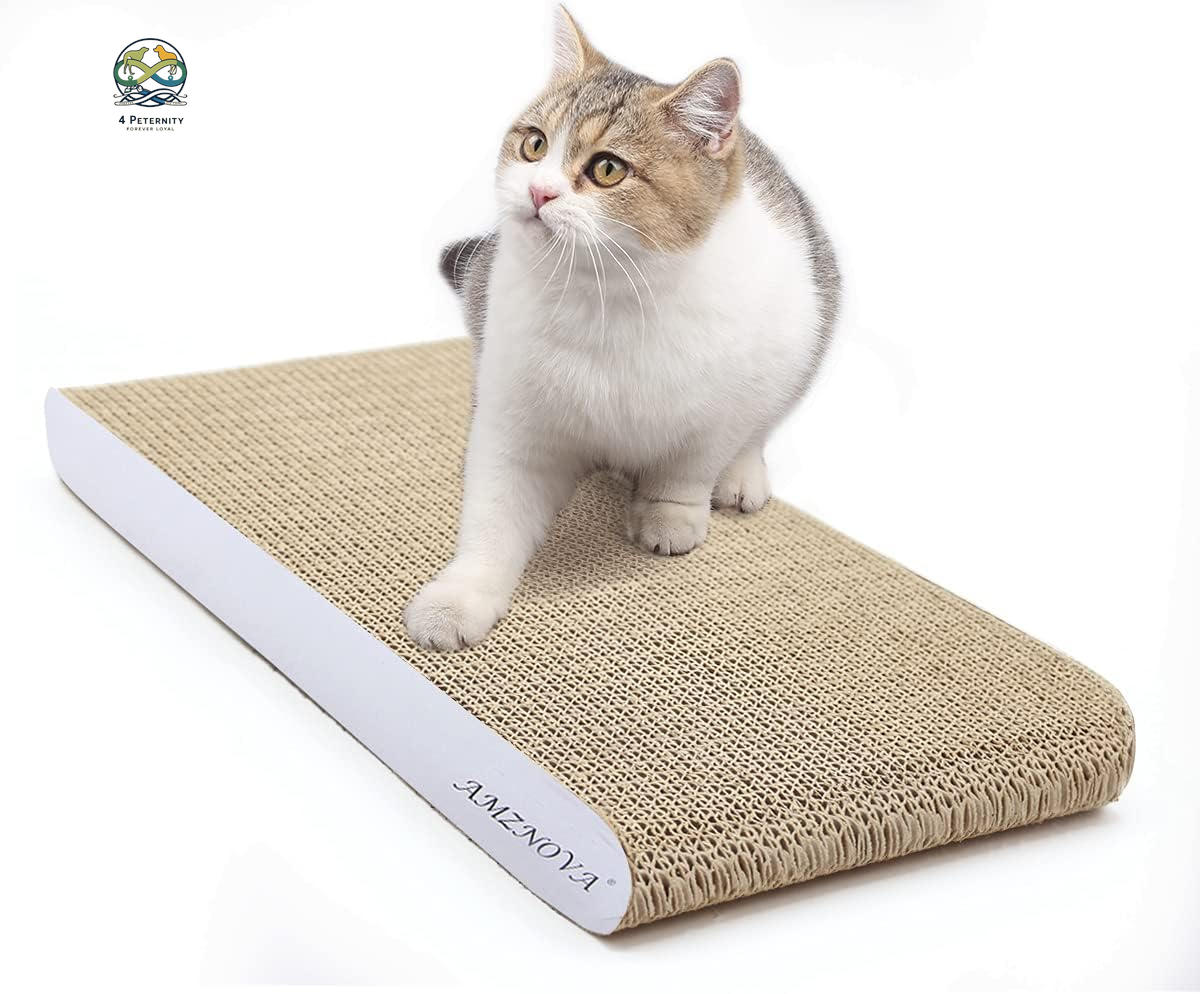 Cat Scratcher, Cardboard Cat Scratchers, Durable & Recyclable Scratching Pad, Colors Series, Narrow, Baby Blue