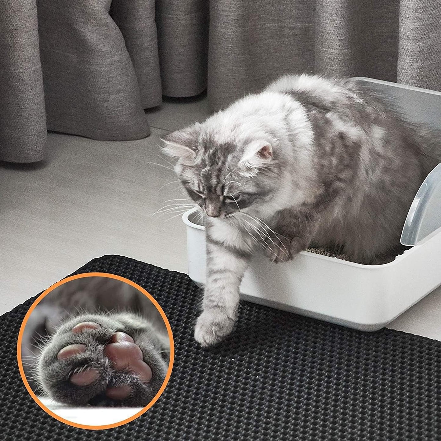 Zero Mess Cat Litter Trapping Mat - Waterproof, Easy to Clean, Durable and soft on your cat's paws
