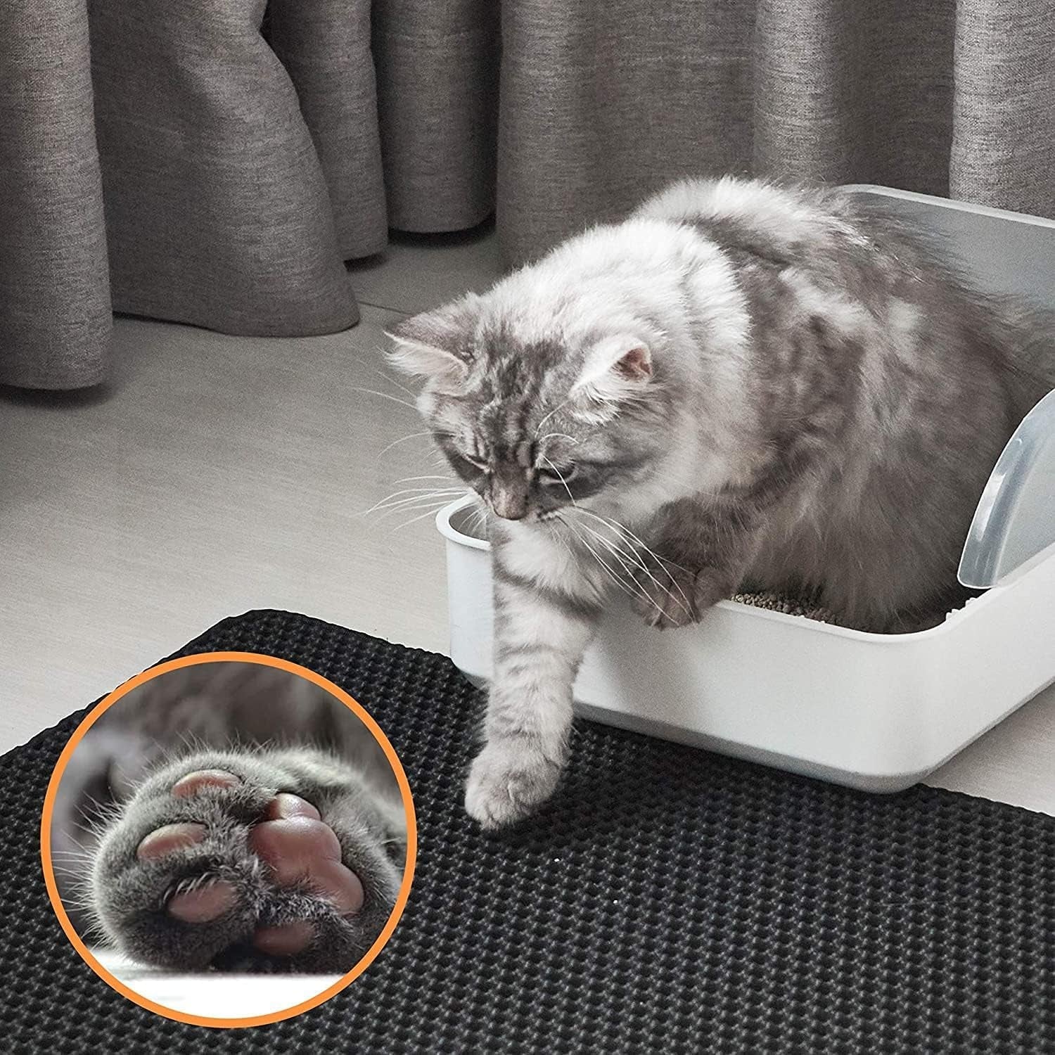 Zero Mess Cat Litter Trapping Mat - Waterproof, Easy to Clean, Durable and soft on your cat's paws