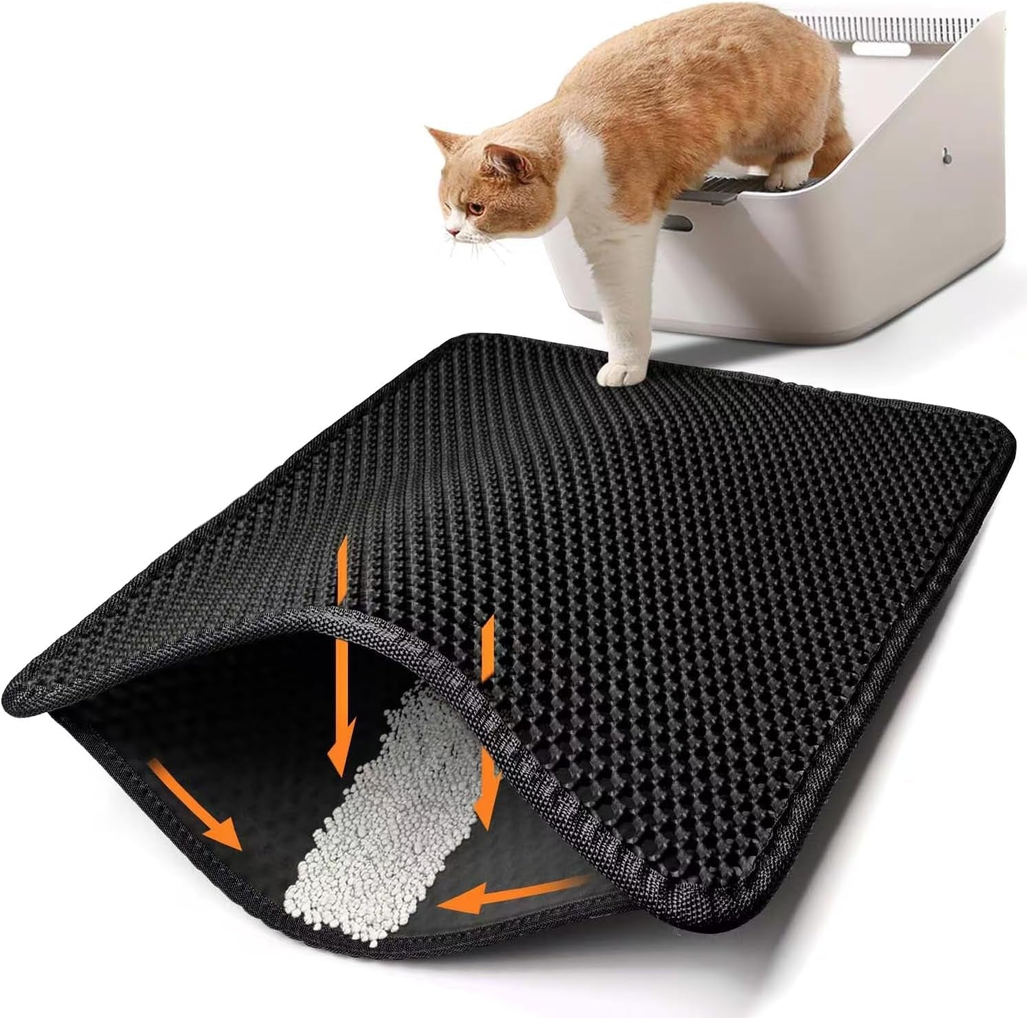 Zero Mess Cat Litter Trapping Mat - Waterproof, Easy to Clean, Durable and soft on your cat's paws