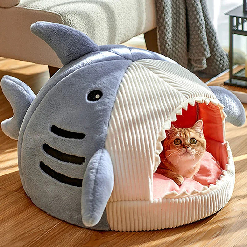 Luxury Plush Shark Pet Bed - The Ultimate Snuggle Sanctuary for Pets