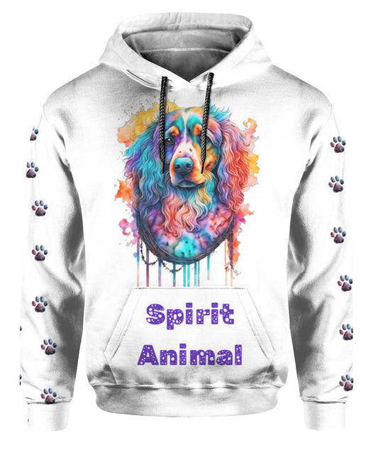Spirit Animal COSMIC COCKER SPANIEL Unisex Hoodie – All-over print, soft felt, fast shipping, a perfect gift for pet lovers and pet parents