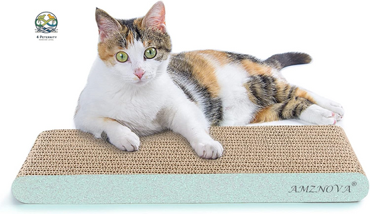 Cat Scratcher, Cardboard Cat Scratchers, Durable & Recyclable Scratching Pad, Colors Series, Narrow, Baby Blue