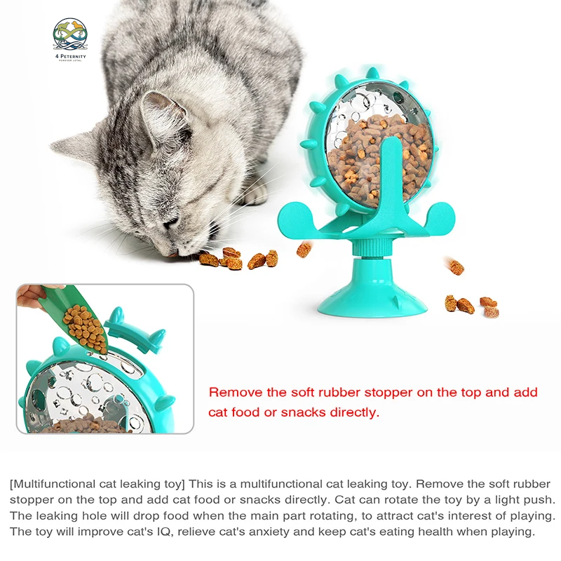 Dog Cat Feeding Interactive Wheel Toys Pet Leaking Food Training Ball Slow Dog Feeder Funny Dog Wheel Pet Products