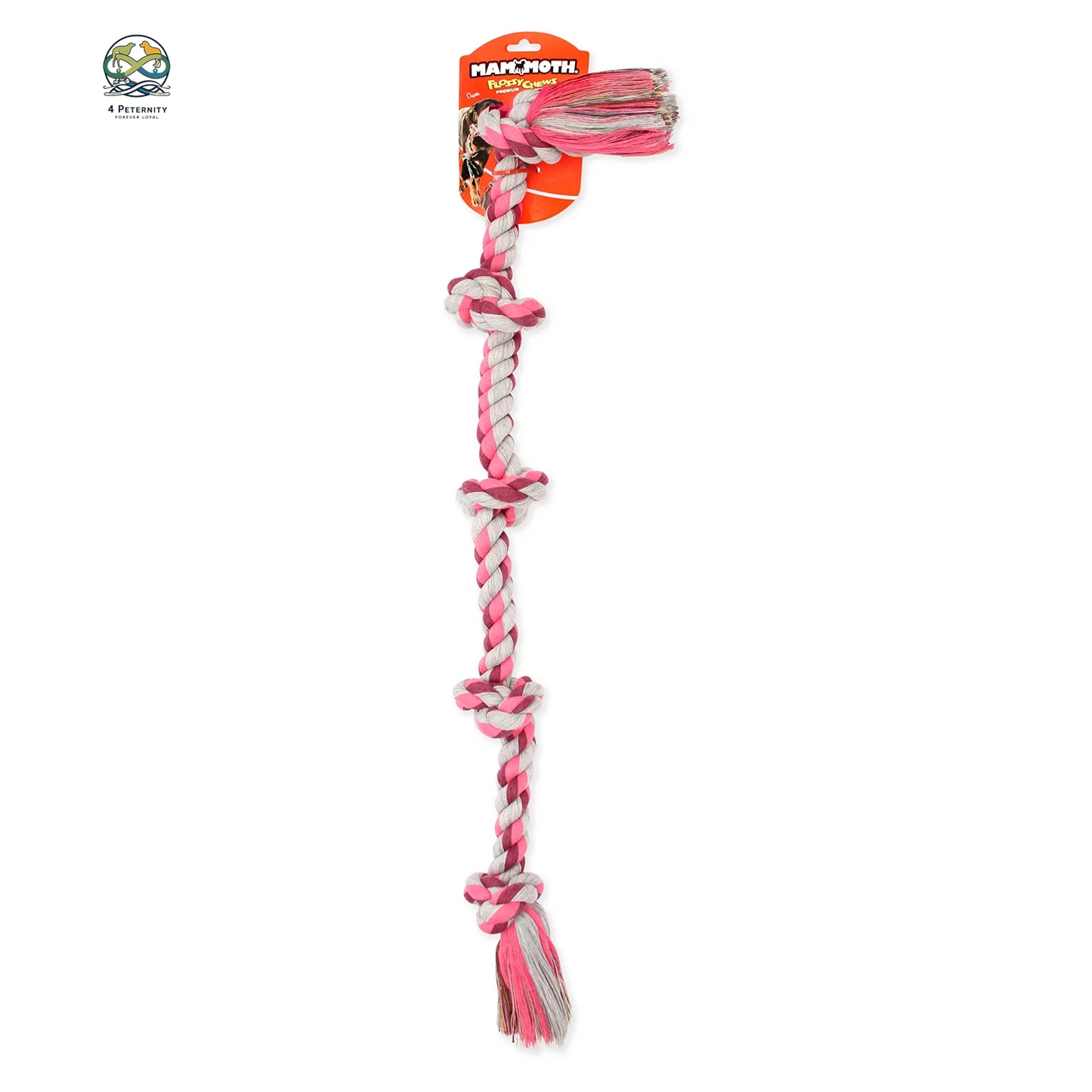Flossy Chews Cottonblend 5 Knot Tug Rope Dog Toy Extra Large 36", Assorted Colors