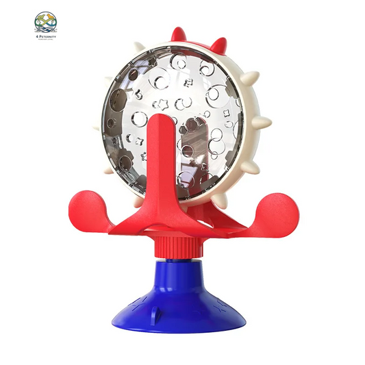 Dog Cat Feeding Interactive Wheel Toys Pet Leaking Food Training Ball Slow Dog Feeder Funny Dog Wheel Pet Products