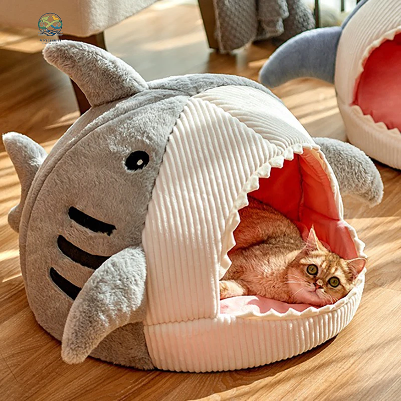 Luxury Plush Shark Pet Bed - The Ultimate Snuggle Sanctuary for Pets