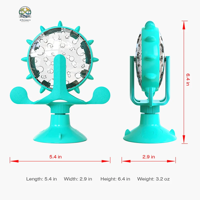 Dog Cat Feeding Interactive Wheel Toys Pet Leaking Food Training Ball Slow Dog Feeder Funny Dog Wheel Pet Products