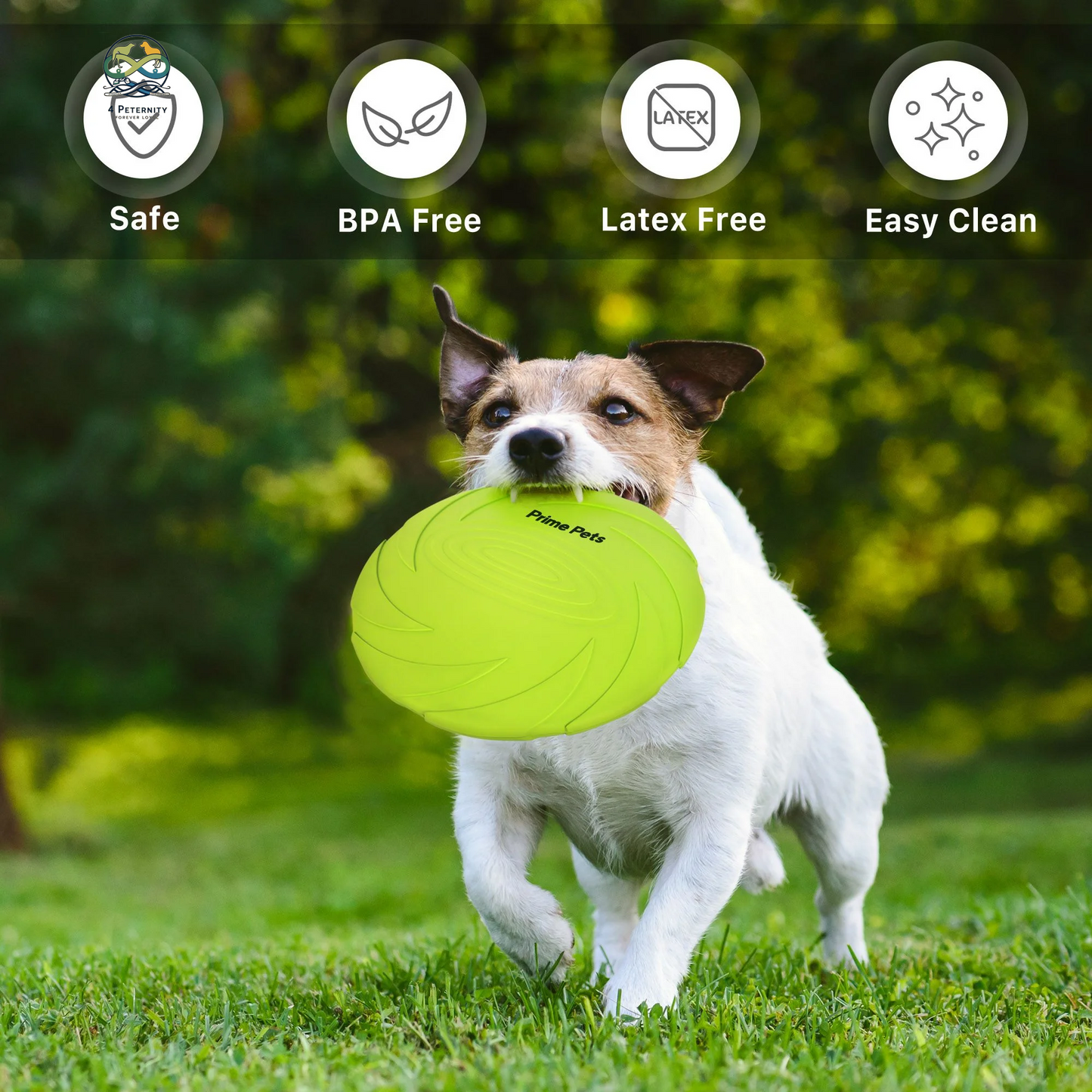 Dog Frisbees, 2Pcs 7 in Dog Flying Disc Saucer, Durable Dog Toys, Orange and Green