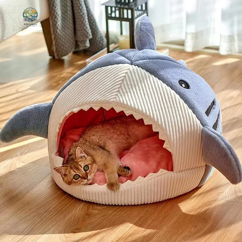 Luxury Plush Shark Pet Bed - The Ultimate Snuggle Sanctuary for Pets