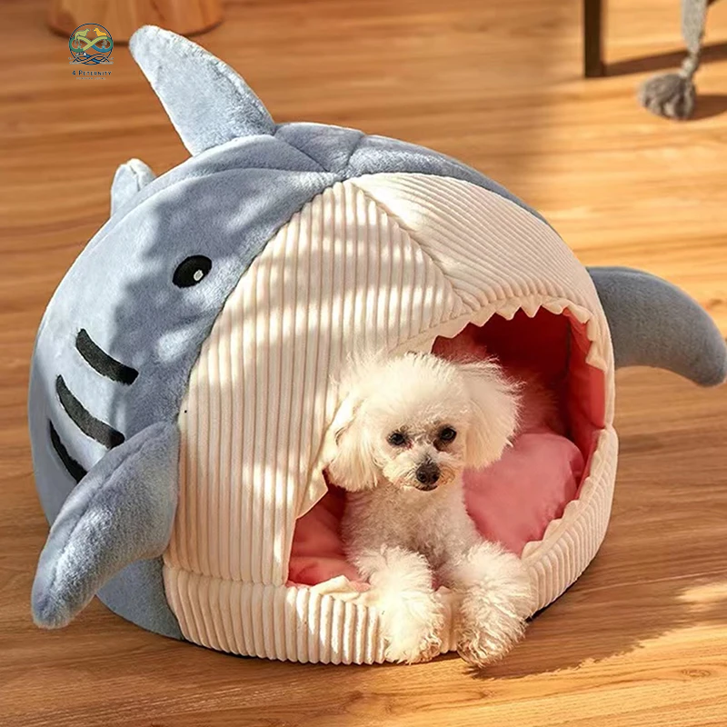 Luxury Plush Shark Pet Bed - The Ultimate Snuggle Sanctuary for Pets