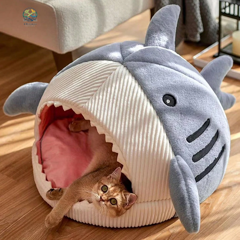 Luxury Plush Shark Pet Bed - The Ultimate Snuggle Sanctuary for Pets